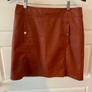 LOFT Faux Leather Shift Skirt